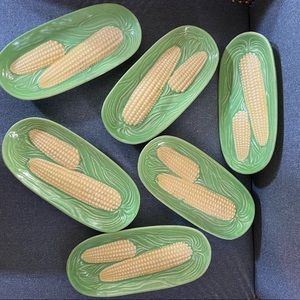 Vintage corn cob plates made in Japan set of 6